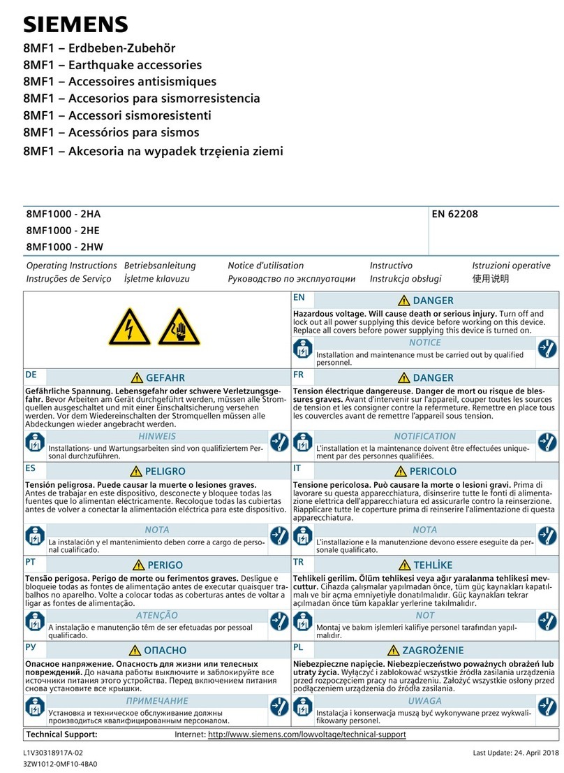Siemens 8MF1000-2HA User manual