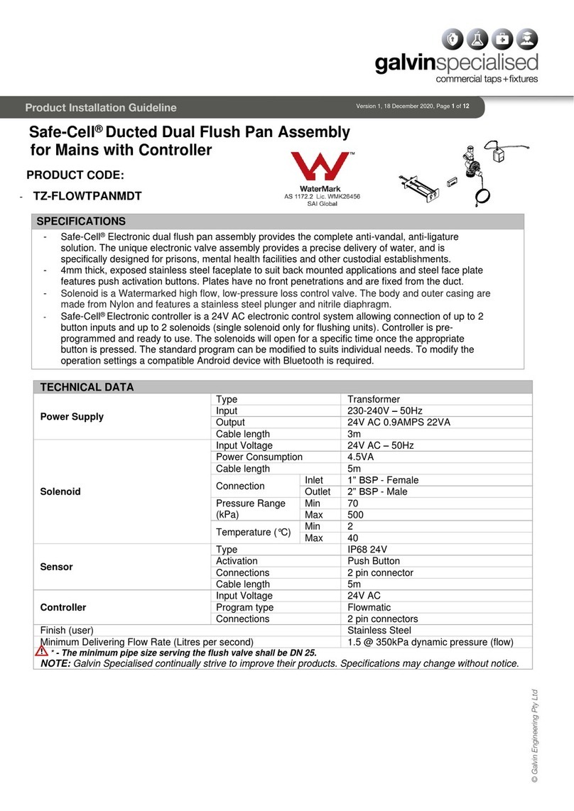 Galvin Specialised Safe-Cell TZ-FLOWTPANMDT Product installation guideline