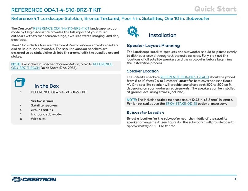 Crestron REFERENCE OD4.1-4-S10-BRZ-T KIT User manual