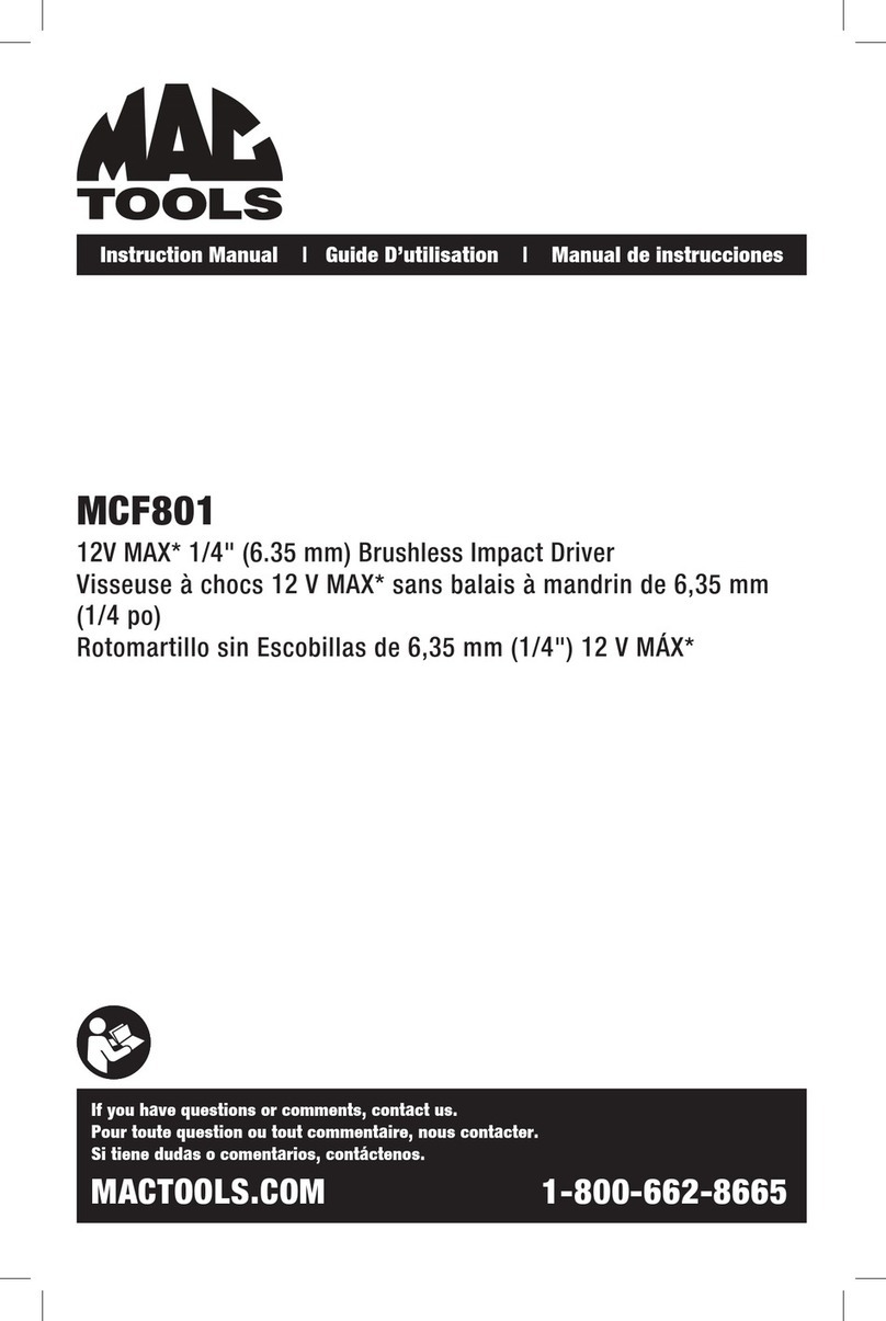 MAC TOOLS MCF801 User manual