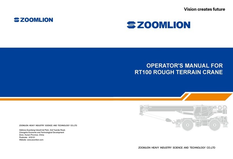 Zoomlion RT100 User manual
