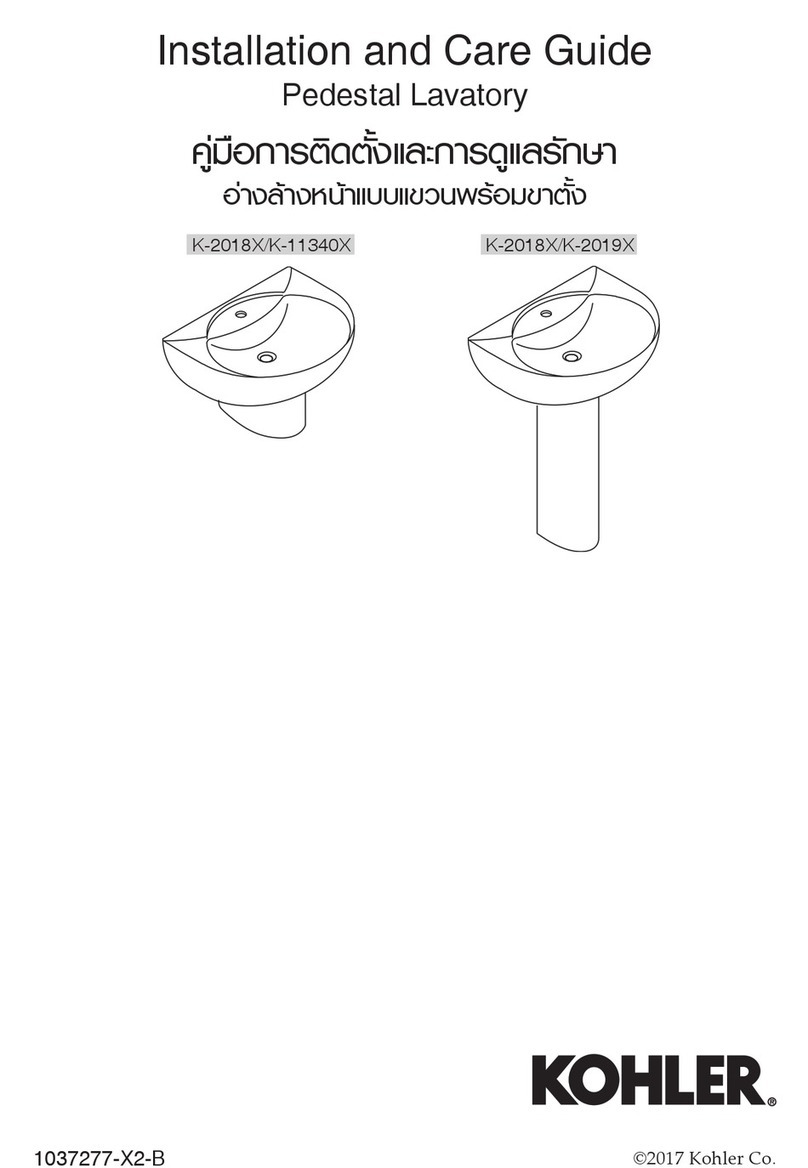 Kohler K-11340X Assembly instructions Kohler K-11340X Assembly instructions