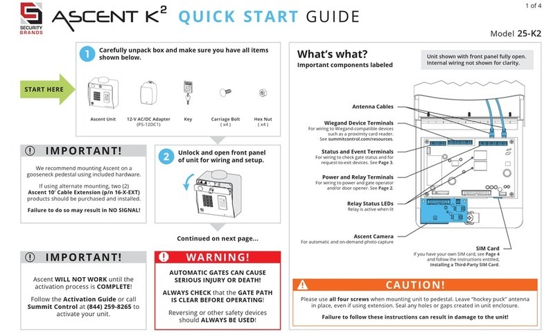Ascent 25-K2 quick start guide