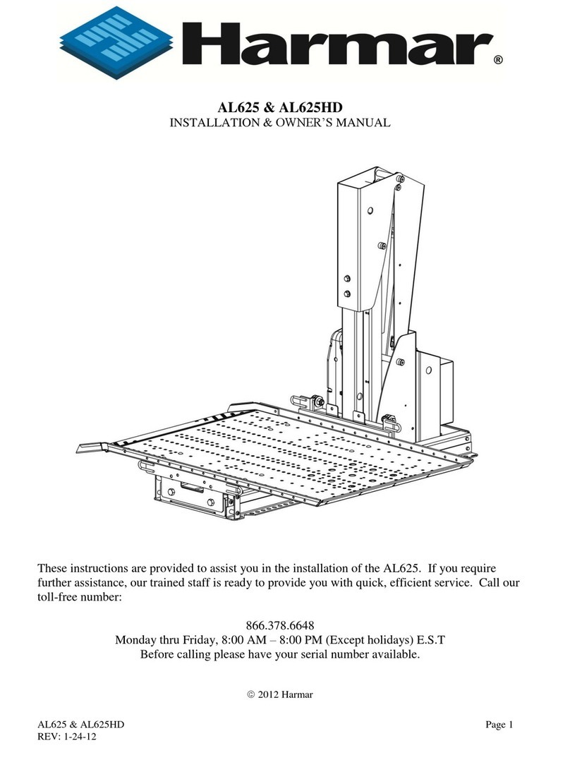 Harmar Mobility AL625HD Installation & owner's manual Harmar Mobility AL625HD Installation & owner's manual