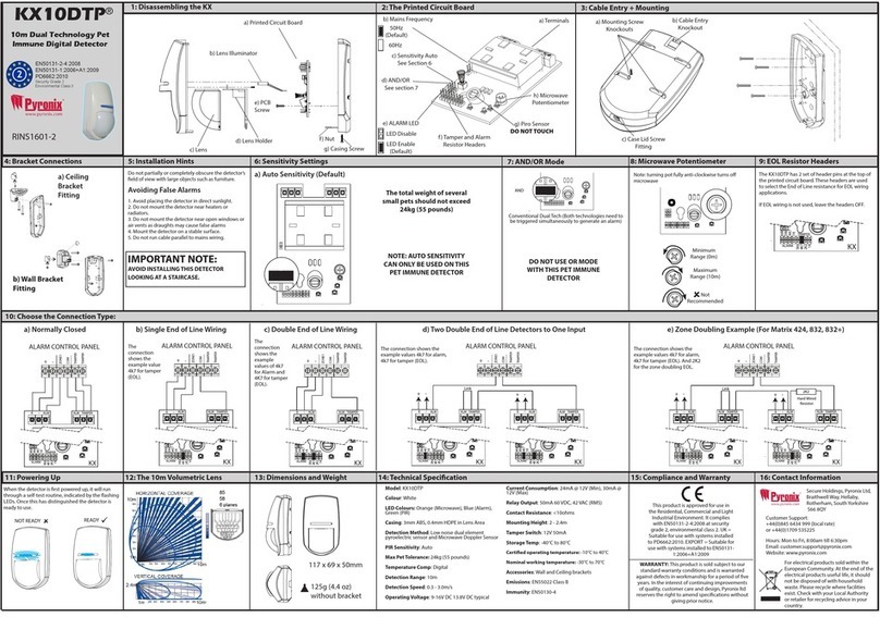 Pyronix KX10DTP User manual