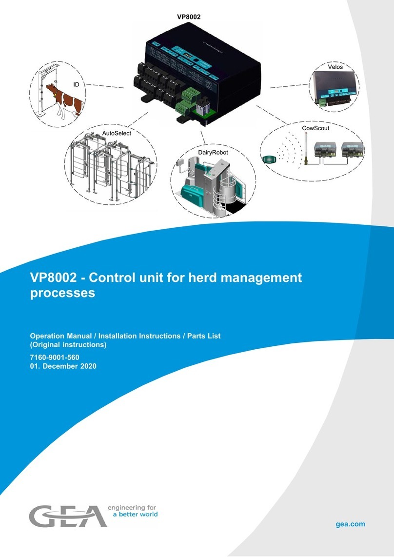 GEA VP8002 Operation Manual/Installation Instructions/Parts List