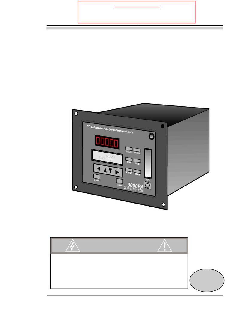 Teledyne Analytical Instruments 3000PA-EU operating instructions Teledyne Analytical Instruments 3000PA-EU operating instructions