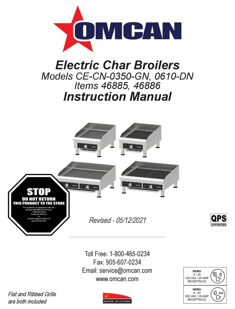 Omcan CE-CN-0350-GN instruction manual