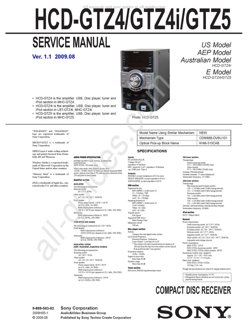 Sony HCD-GTZ4 User manual