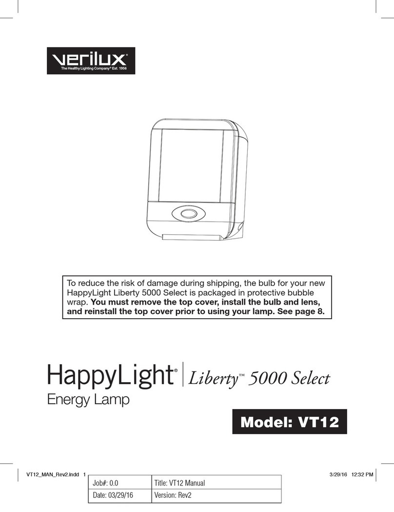 Verilux HappyLight Liberty 5000 Select VT12 User manual