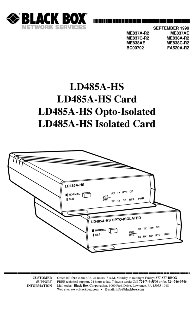 Black Box LD485A-HS User manual