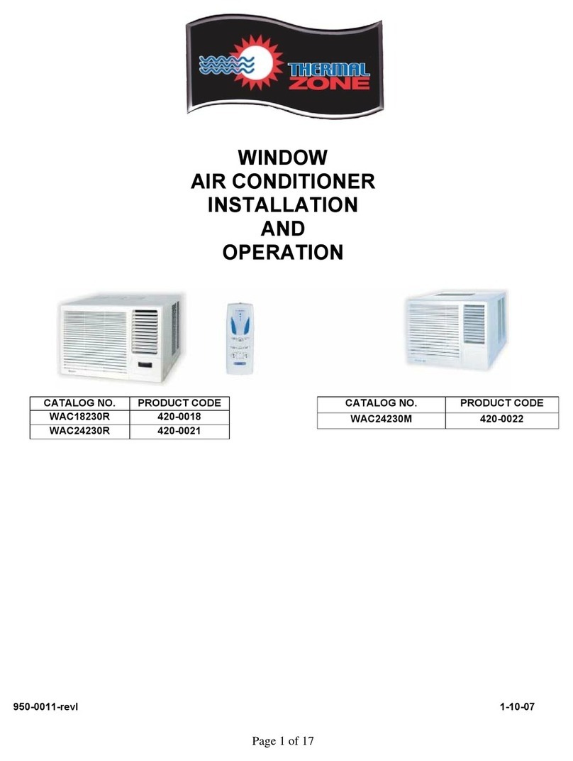 Thermal Zone WAC18230R Owner's manual