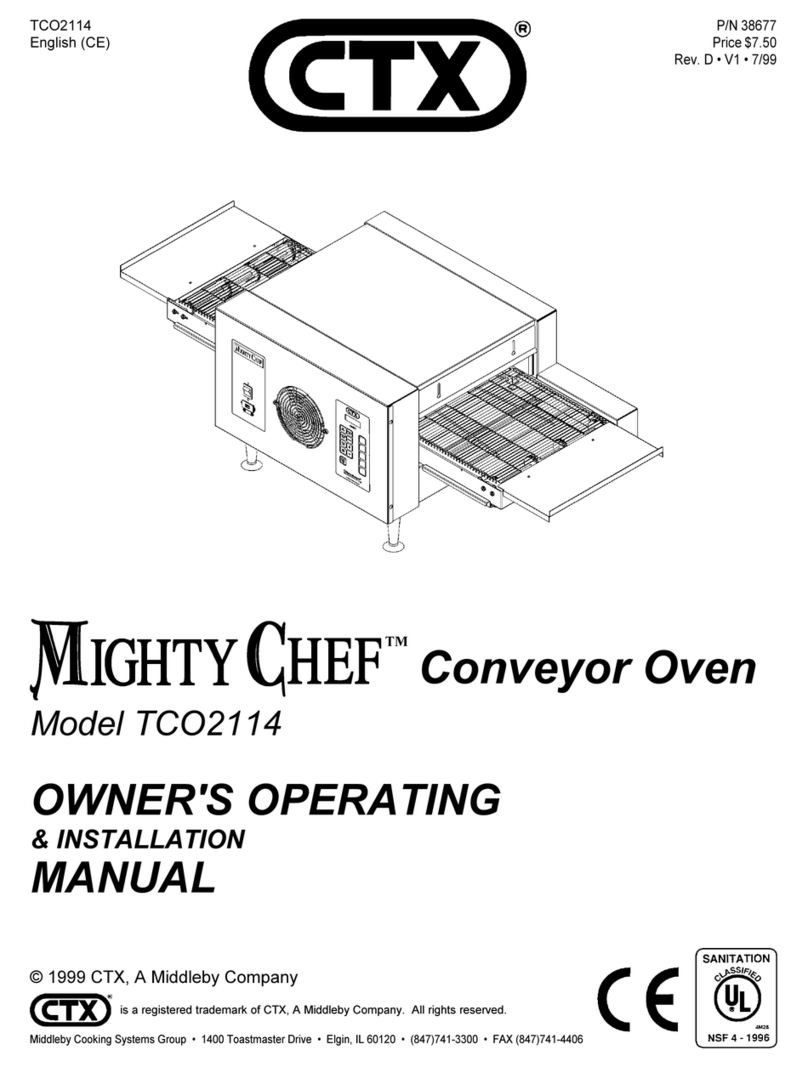 Middleby CTX Mighty Chef TCO2114 Operation manual