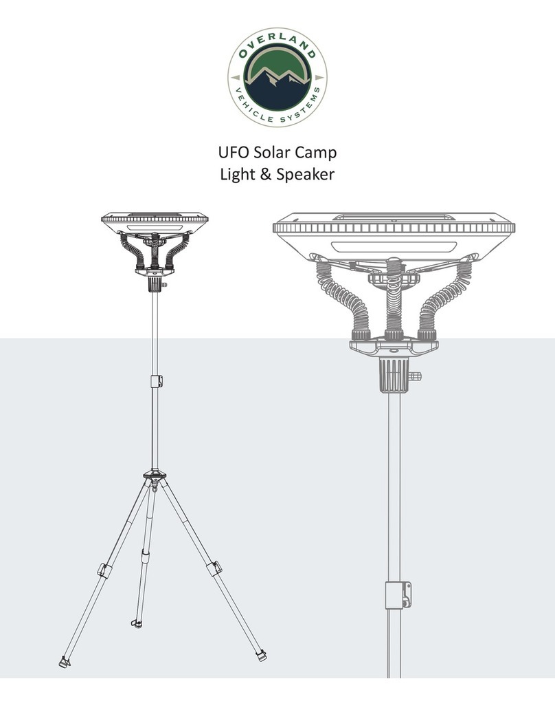Overland Vehicle Systems UFO Solar Camp Light & Speaker instruction manual