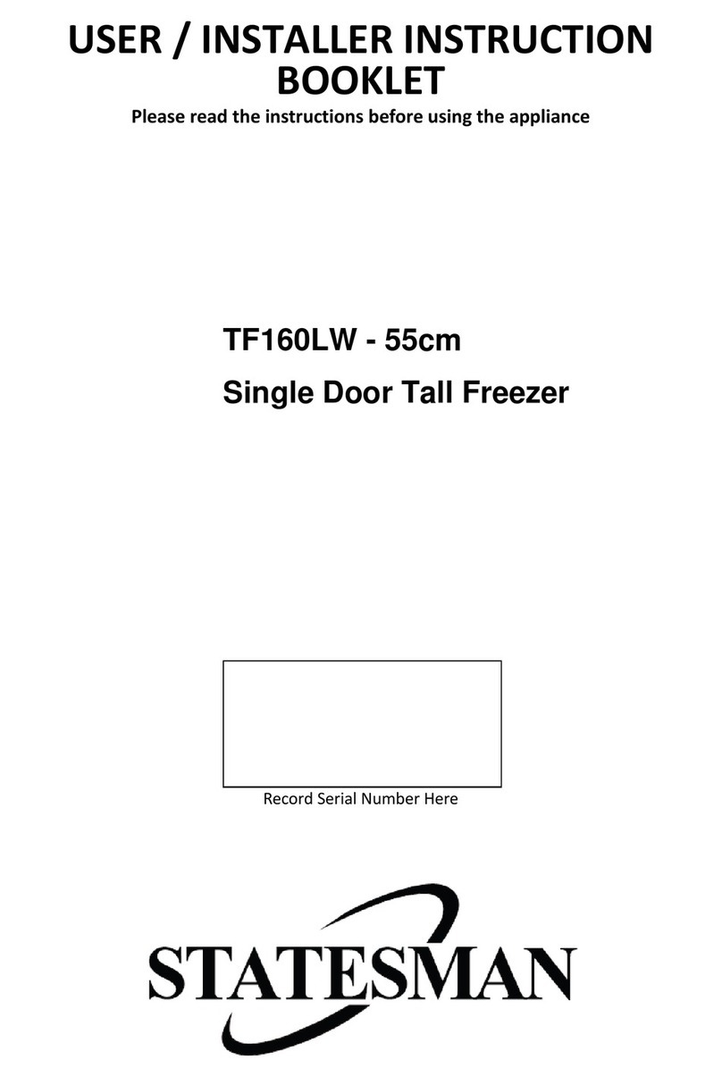 STATESMAN TF160LW User/Installer Instruction Booklet