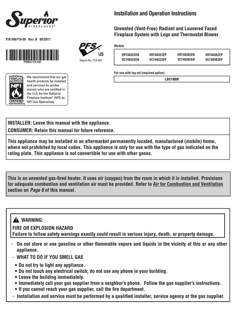 Superior Fireplaces VCT4032ZEN User manual
