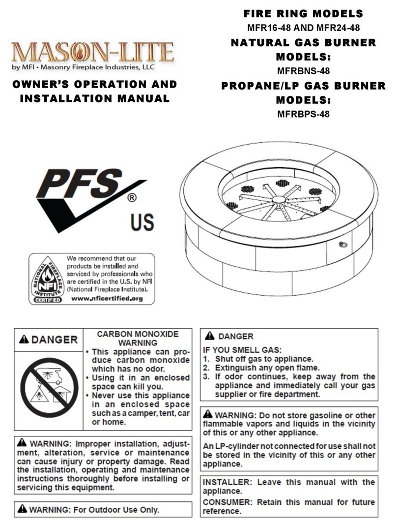 mFi MASON-LITE MFR16-48 OWNER'S OPERATION AND INSTALLATION MANUAL