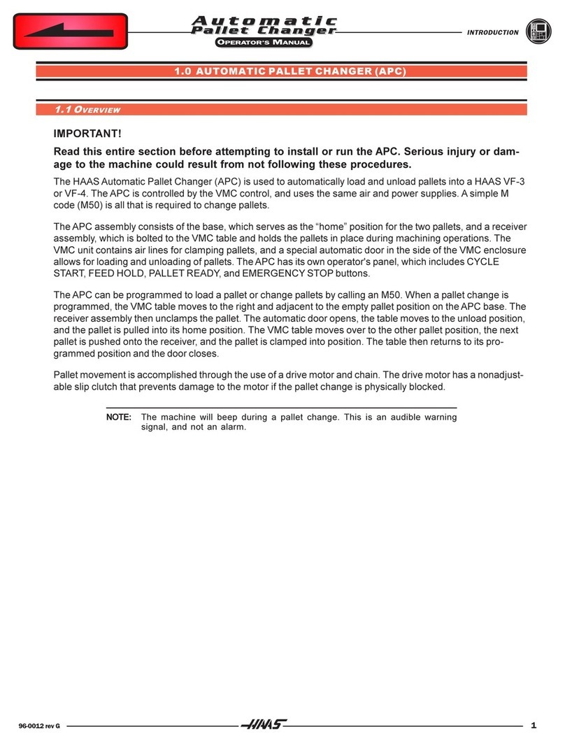 Haas Automatic Pallet Changer Operator's manual