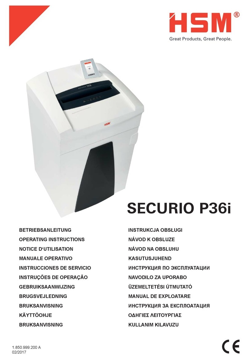 HSM SECURIO P36i operating instructions