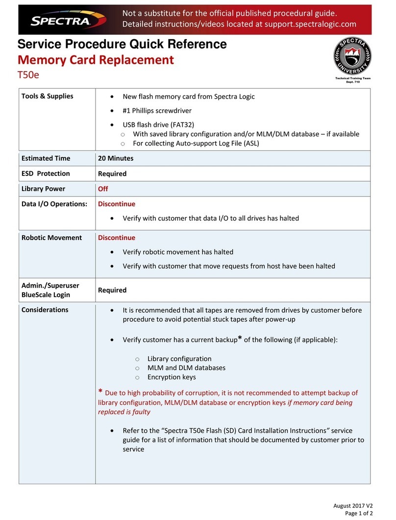 Spectra T50e Service Procedure