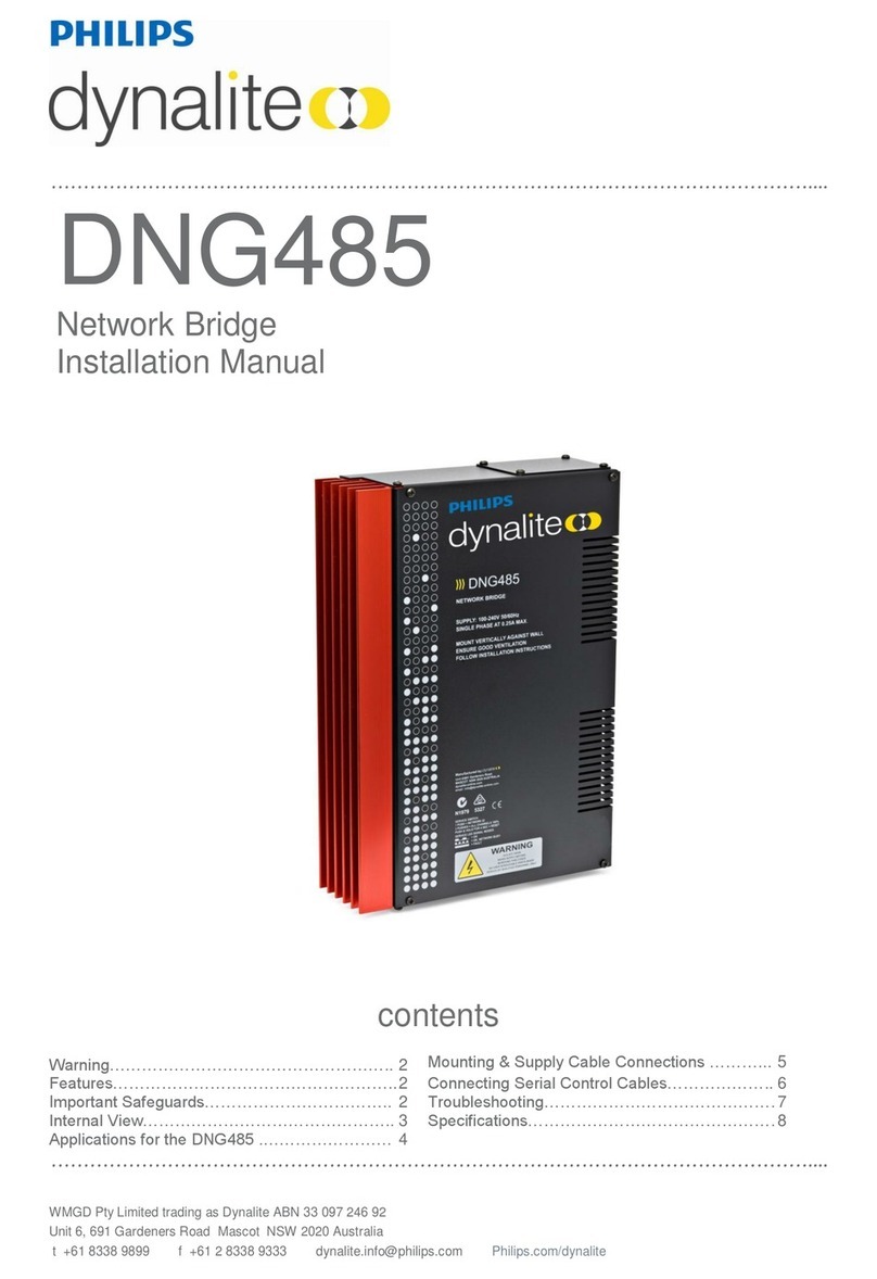 Philips dynalite DNG485 installation manual Philips dynalite DNG485 installation manual