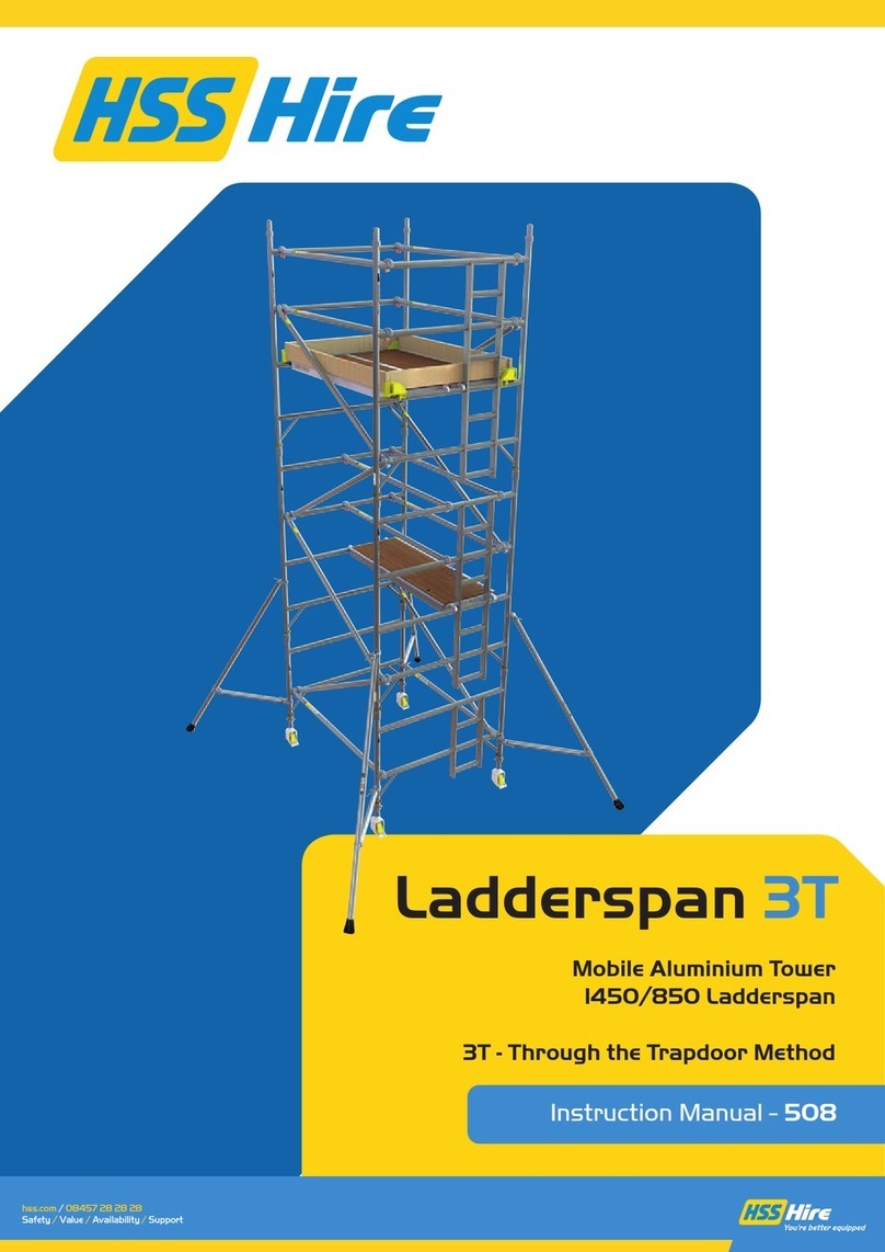 HSS Hire Mobile Aluminium Tower 1450 User manual