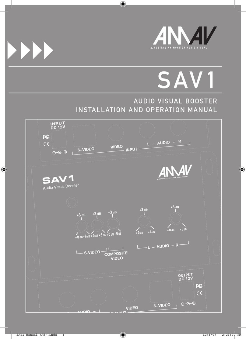 AMAV SAV1 Installation and operation manual