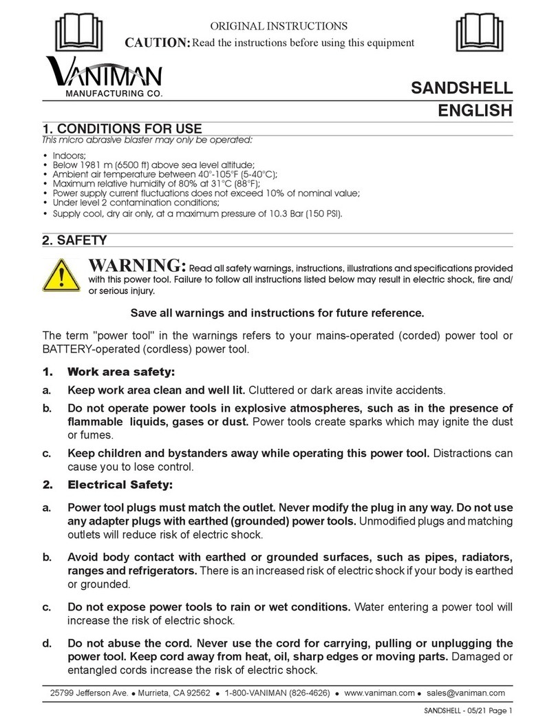 Vaniman SANDSHELL Original instructions