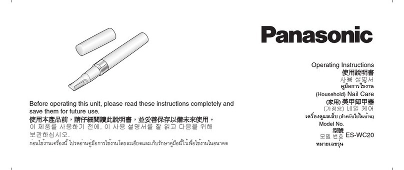 Panasonic ES-WC20 operating instructions