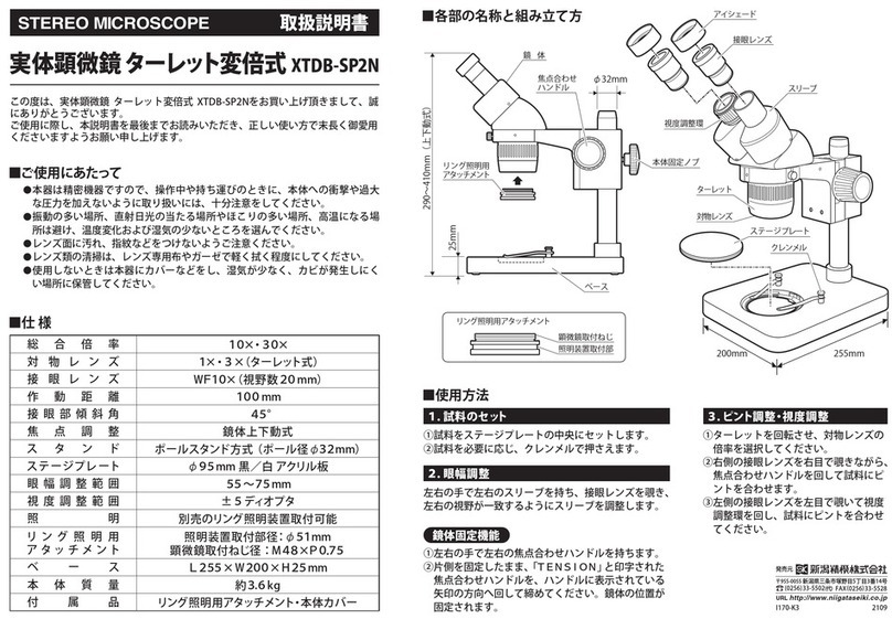 Niigata seiki XTDB-SP2N User manual