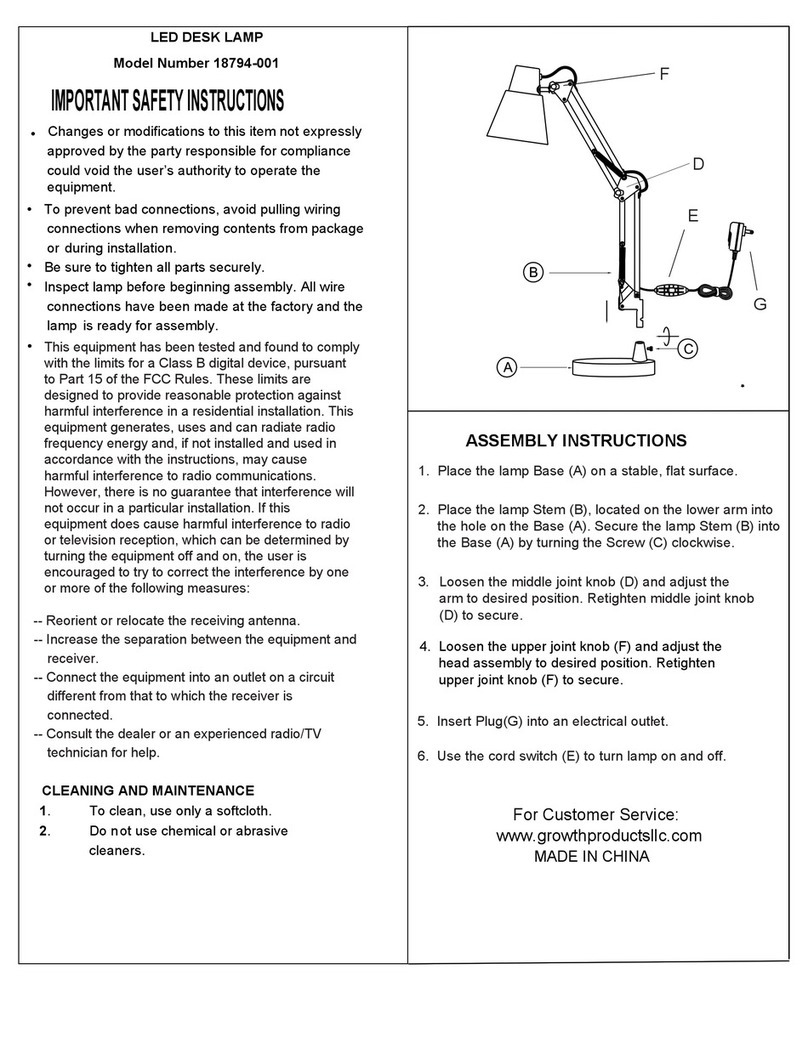 Growth Product 18794-001 User manual