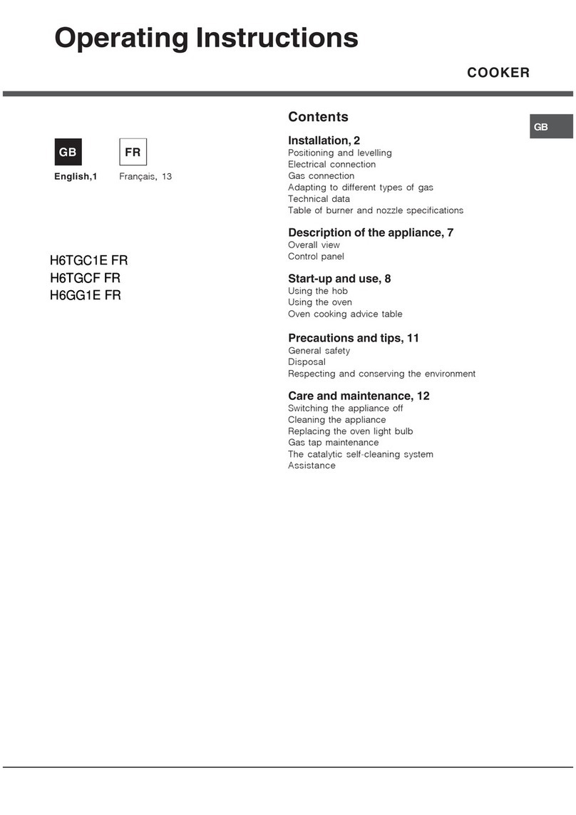 Whirlpool H6TGC1E FR operating instructions