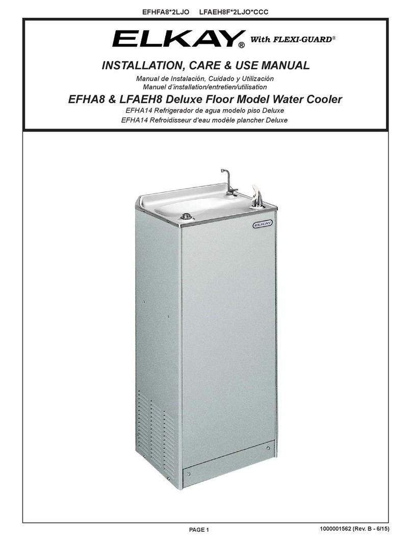 Elkay LFAEH8F 2LJO CCC Series Installation, care & use manual