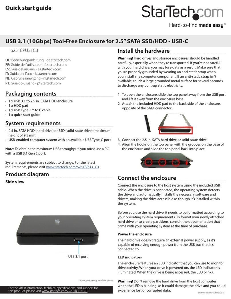 StarTech.com S251BPU31C3 User manual StarTech.com S251BPU31C3 User manual