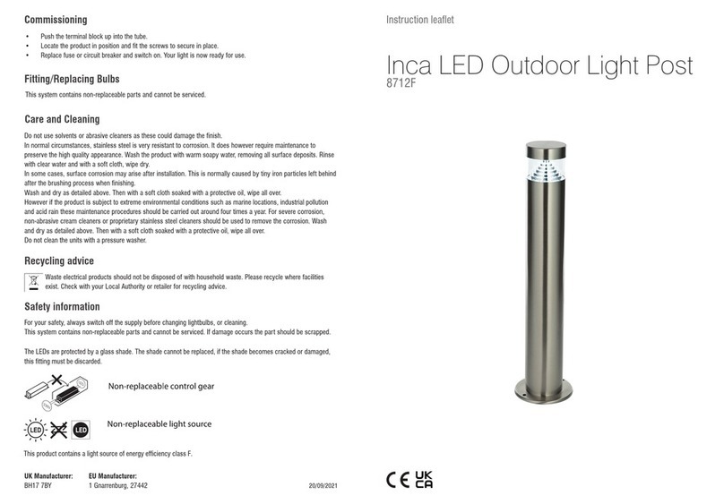 Inca 8712F Instruction leaflet