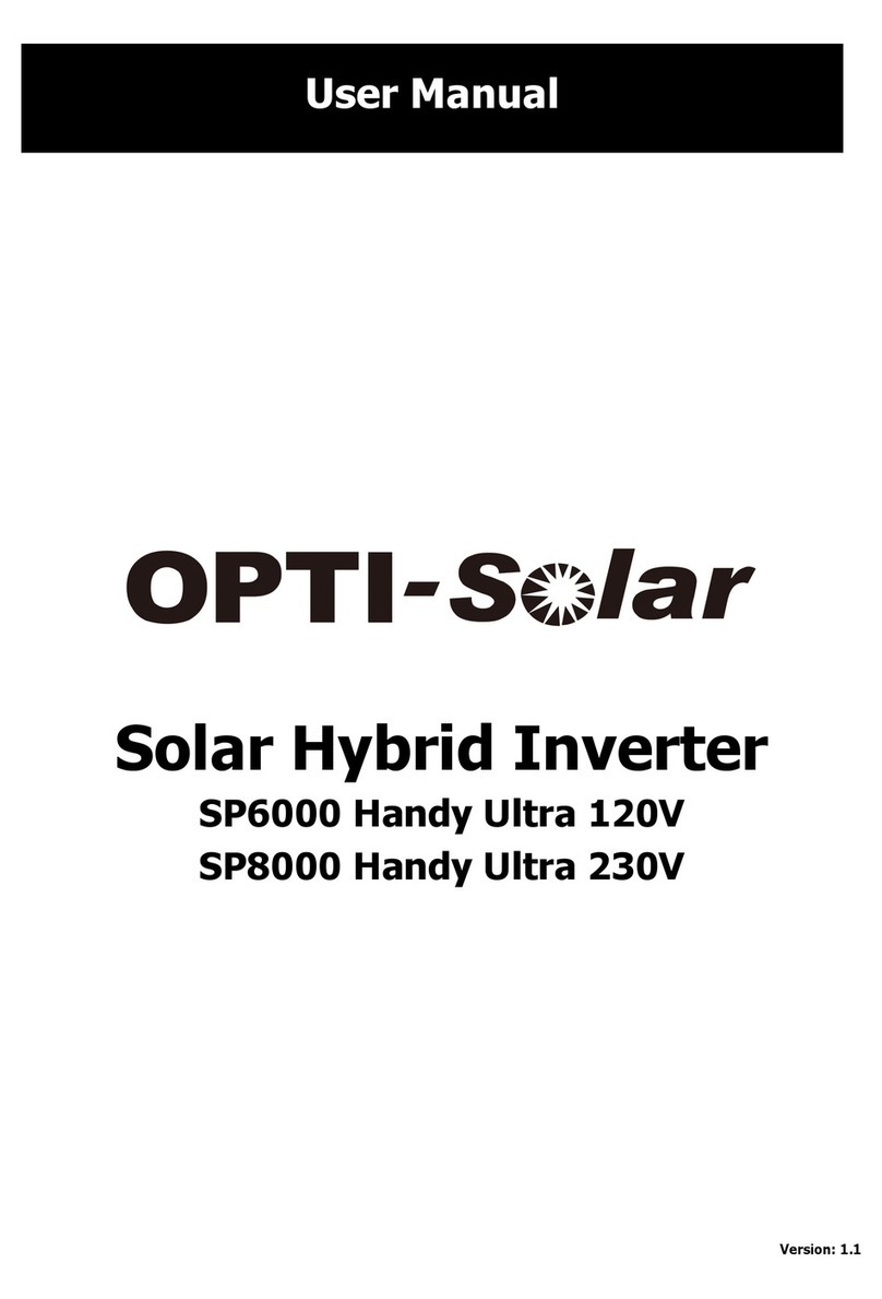 opti-solar SP6000 Handy Ultra User manual