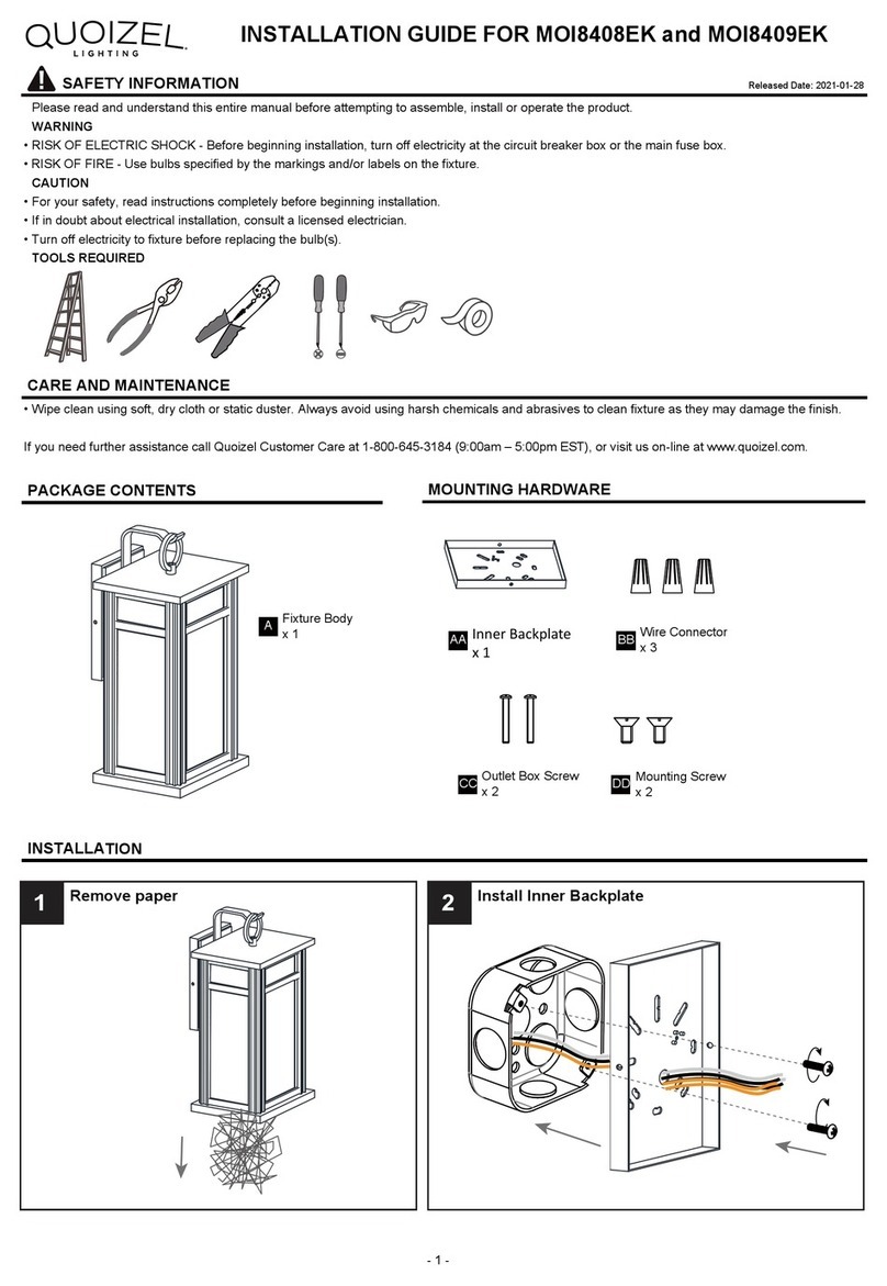 Quoizel MOI8408EK User manual