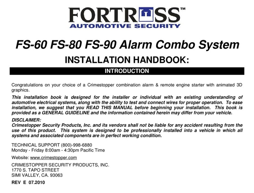 Fortress Automotive Security FS-60 Installation handbook
