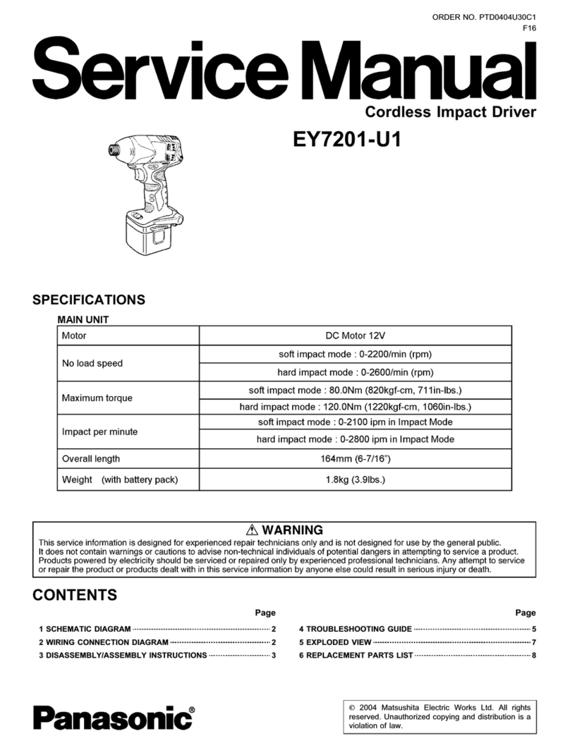 Panasonic EY7201-U1 User manual Panasonic EY7201-U1 User manual