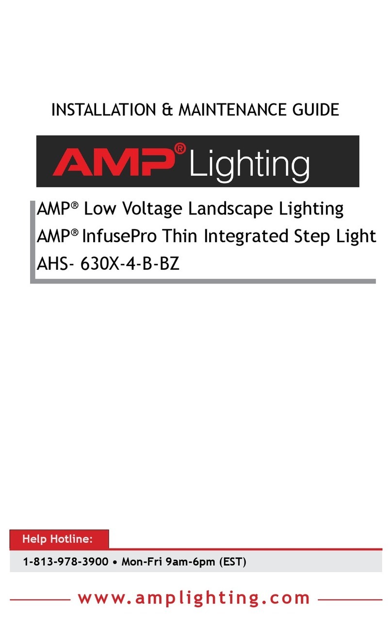AMP Lighting InfusePro AHS- 630X-4-B-BZ Operating and safety instructions AMP Lighting InfusePro AHS- 630X-4-B-BZ Operating and safety instructions