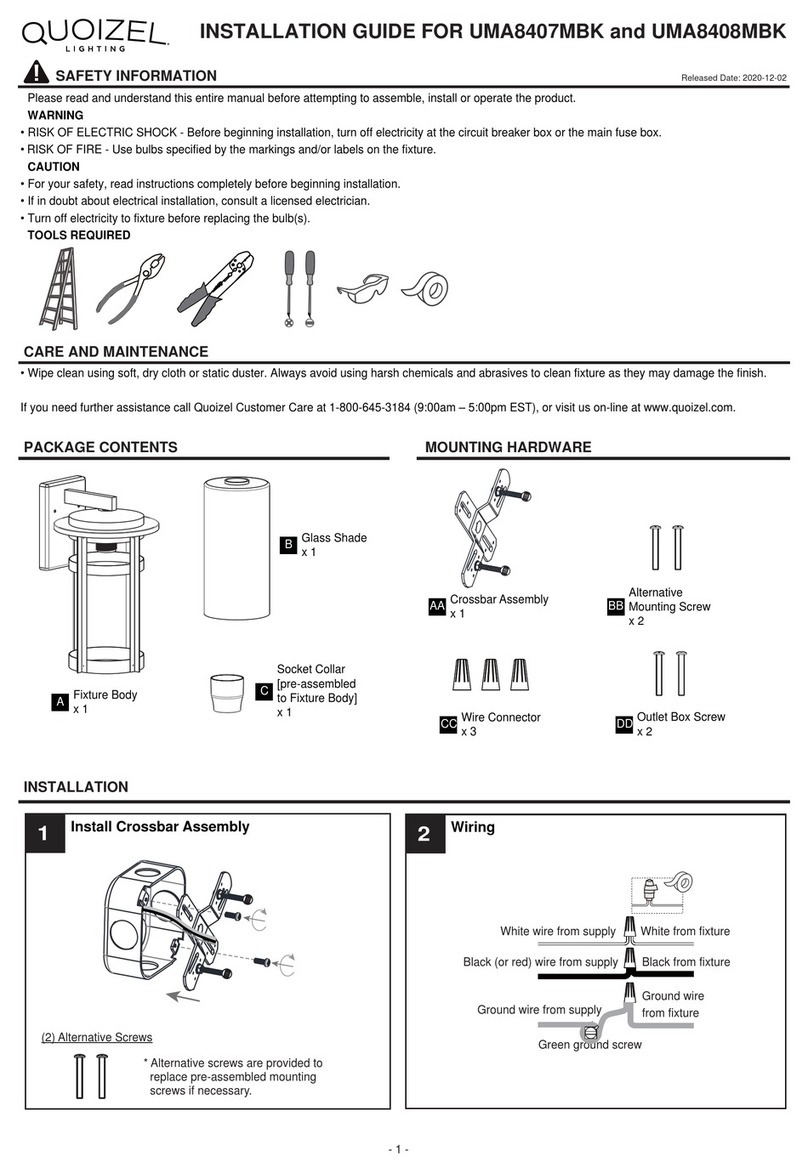 Quoizel UMA8407MBK User manual