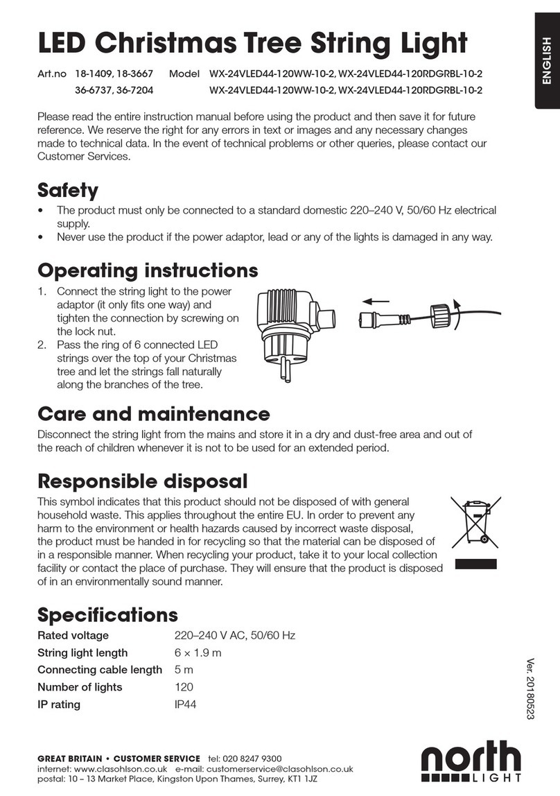 North Light WX-24VLED44-120WW-10-2 instruction manual