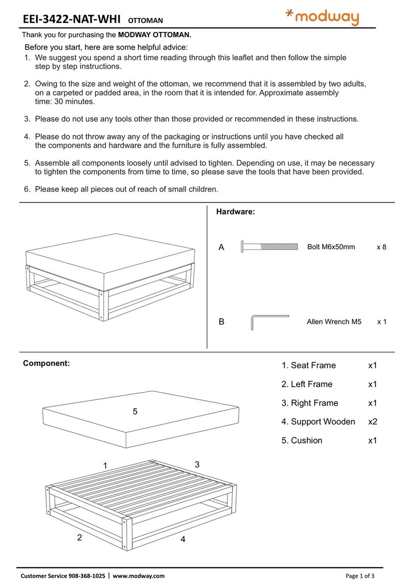 modway EEI-3422-NAT-WHI User manual