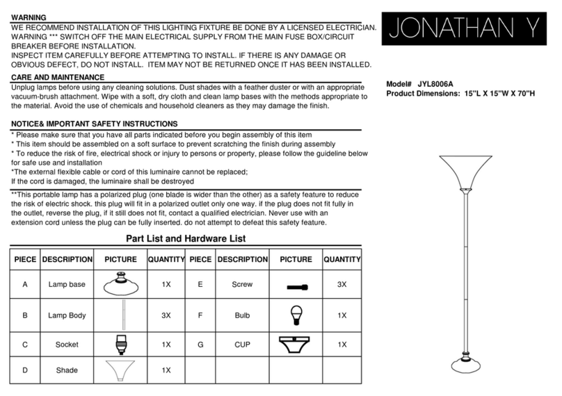 JONATHAN Y JYL8006A User manual