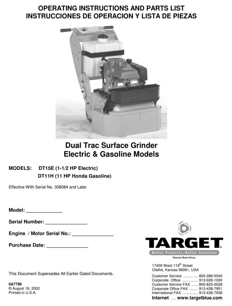Target DT15E Operating instructions and parts list