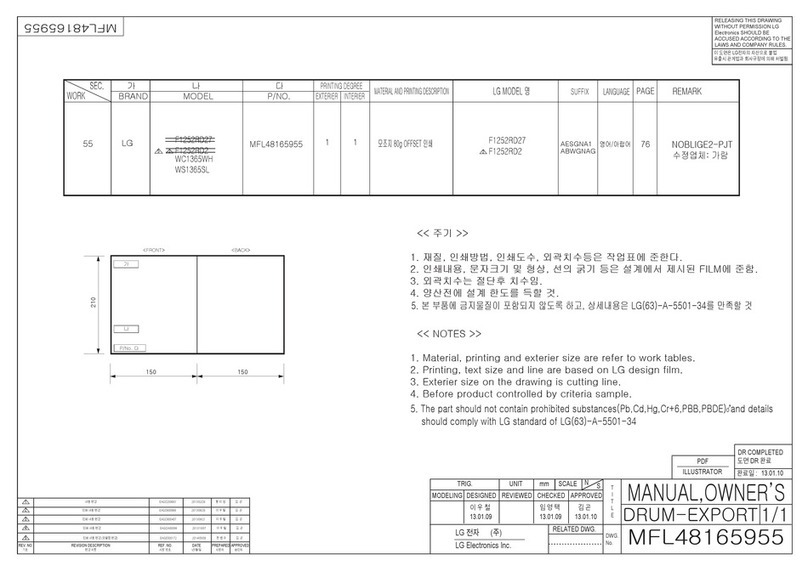 LG WS1365SL owner's manual
