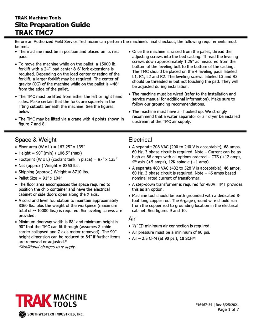 TRAK TMC7 Operating instructions
