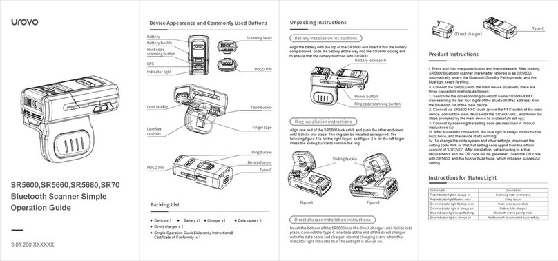 UROVO SR5600 Simple Operation Guide