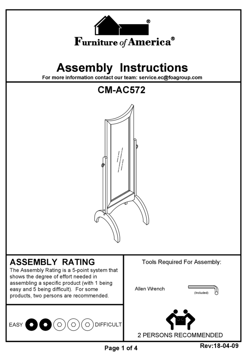 Furniture of America CM-AC572 Assembly instructions