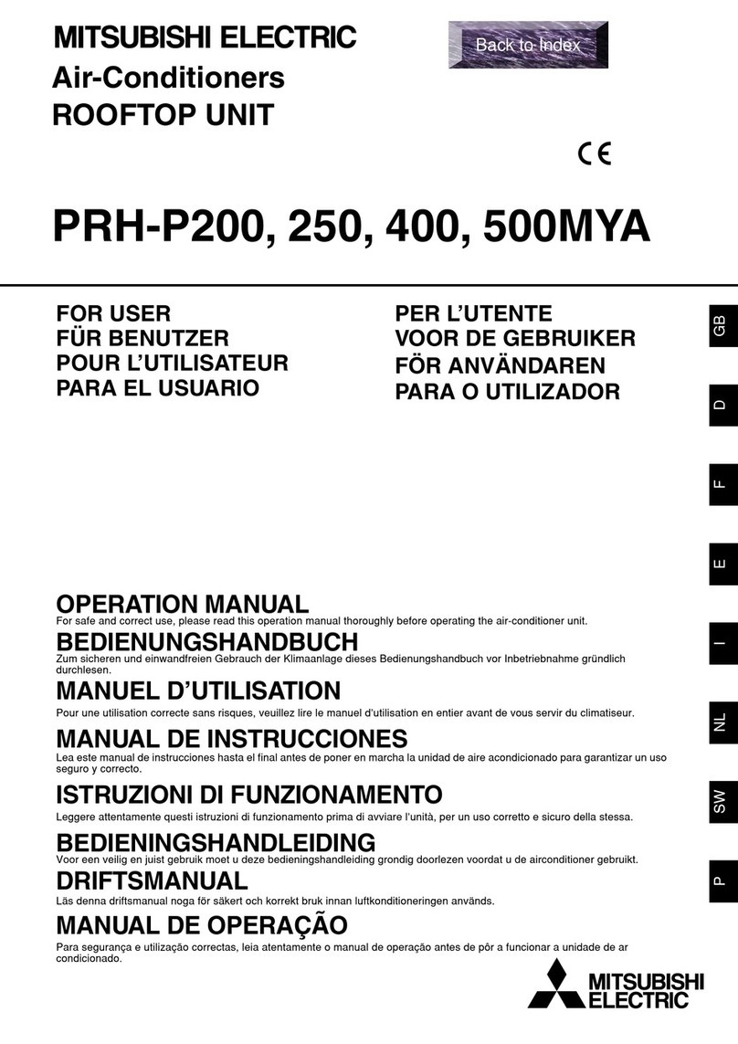 Mitsubishi Electric PRH-P200MYA User manual